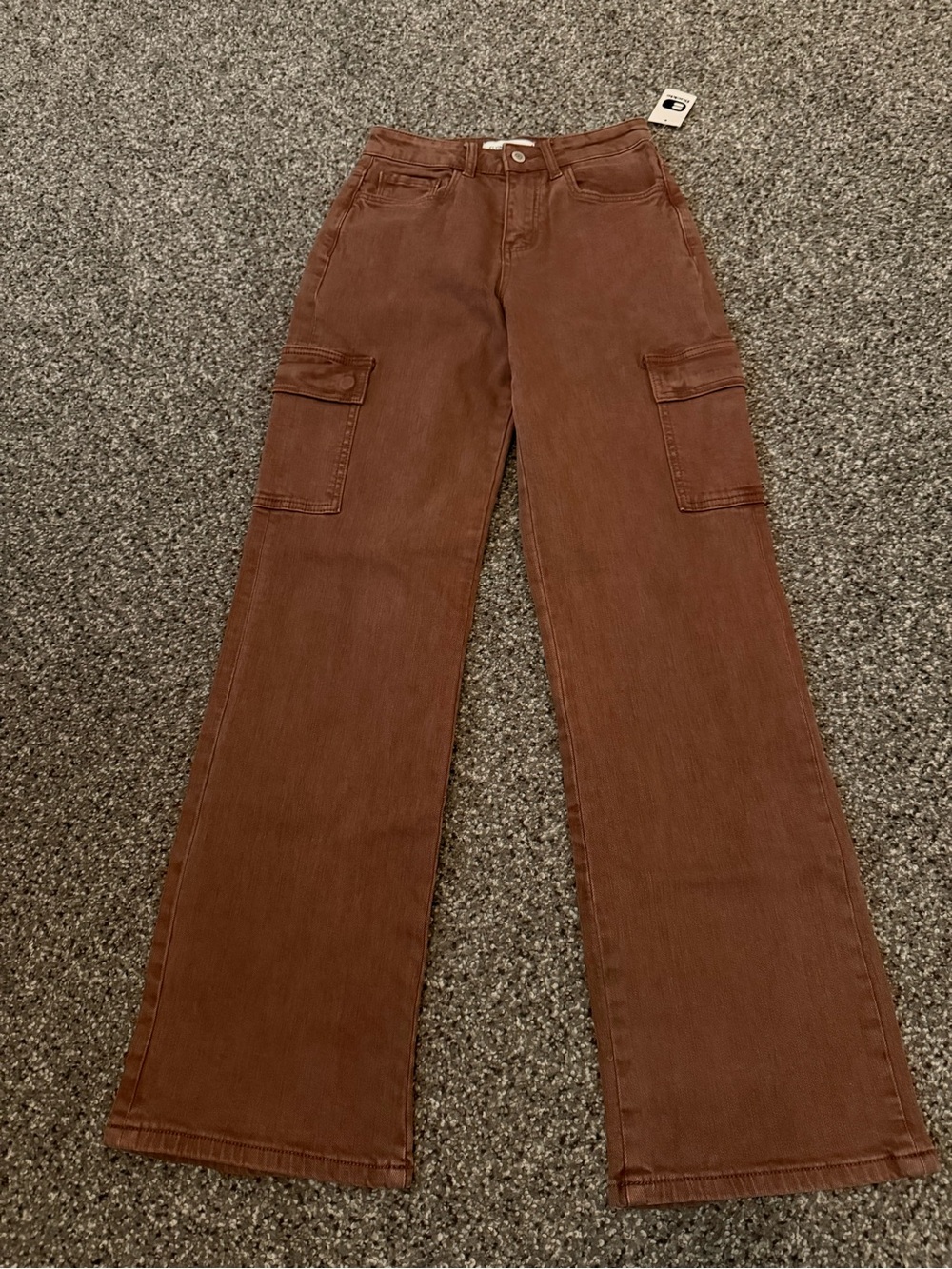 Flying Monkey Men's Rust Brown Bootcut Cargo Jeans